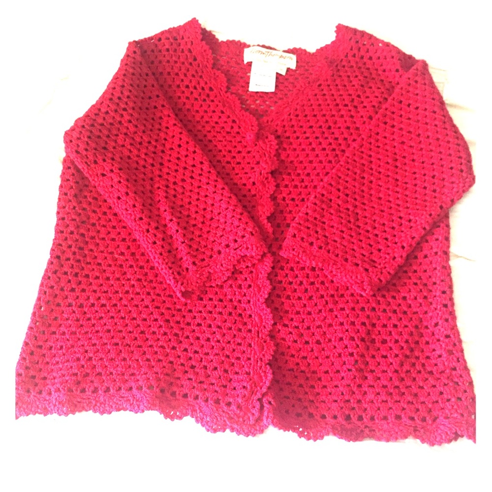 { NORM THOMPSON } MEDIUM RED CARDIGAN